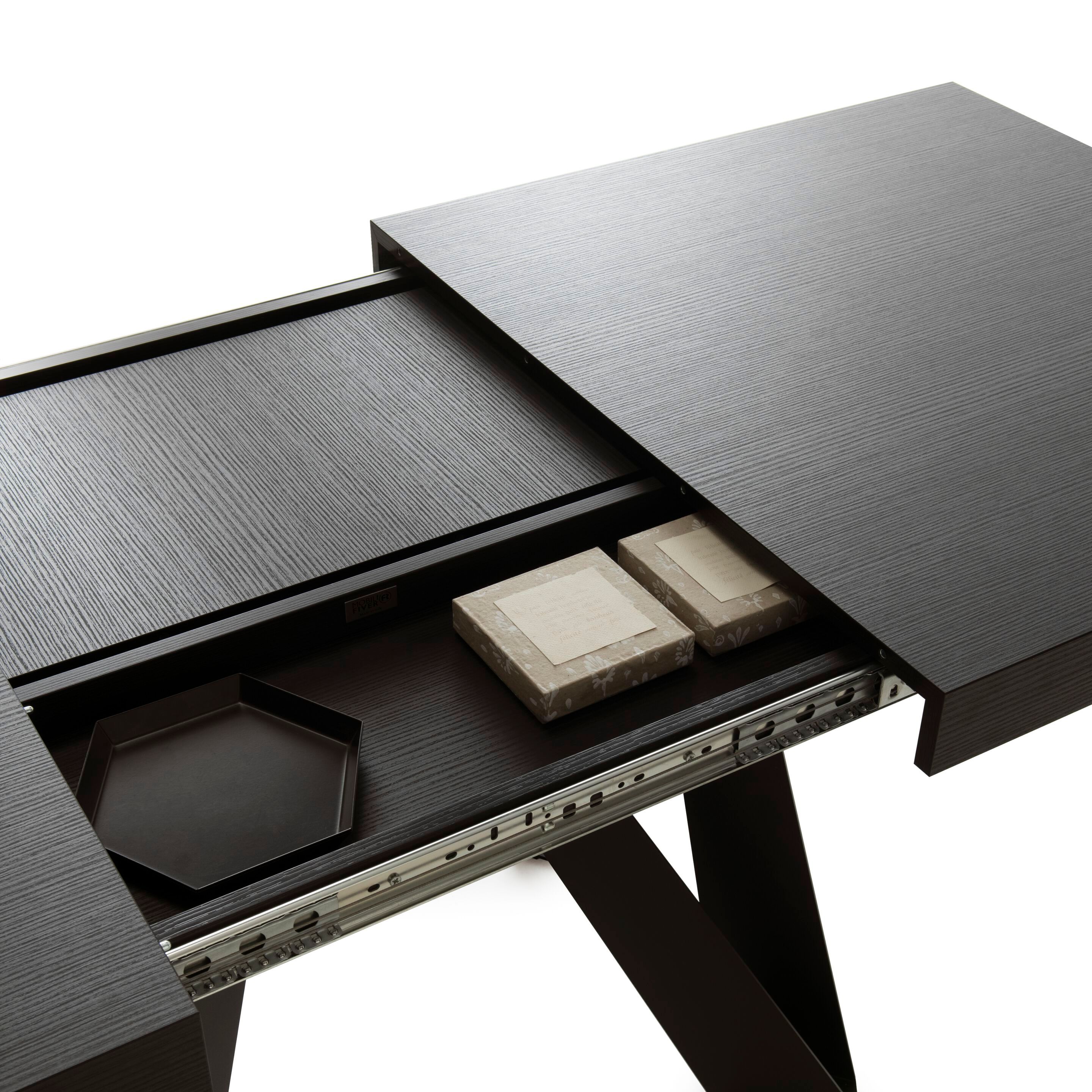 Выдвижной прямоугольный стол из железа с меламиновой столешницей Mobili Fiver ROMINA ARCH-00069646 - Вид №2