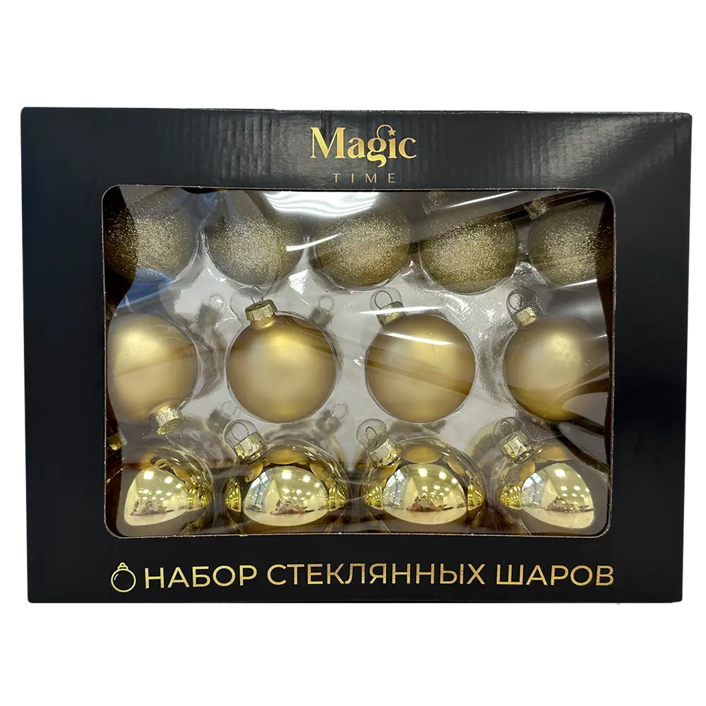 89381652 Набор елочных украшений Подвес ø5 см стекло шампань 26 шт. STLM-1448926 Santreyd 