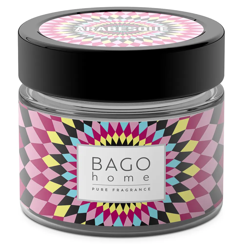 Свеча ароматизированная в стекле Arabesque разноцветная 5.8 см Bago home STLM-2073299