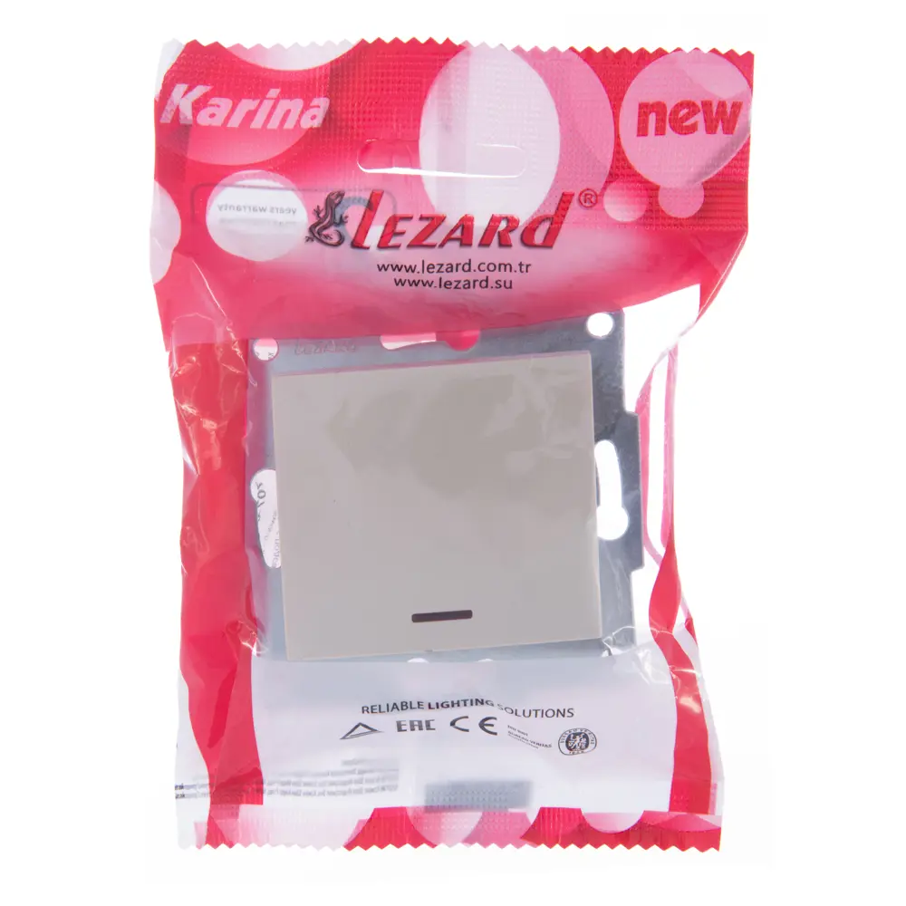 Выключатель Lezard Karina с подсветкой цвет кремовый STLM-2179112 - Вид №7