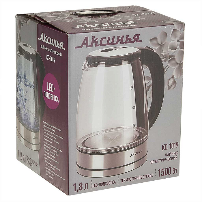 9050541 Электрочайник Аксинья КС-1019 черный STDN-0101161 - Вид №3