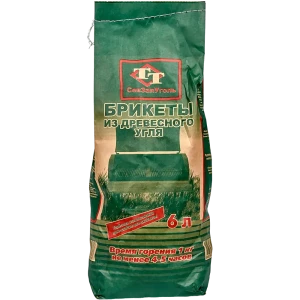 Уголь древесный в брикетах СевЗапУголь, 2 кг.