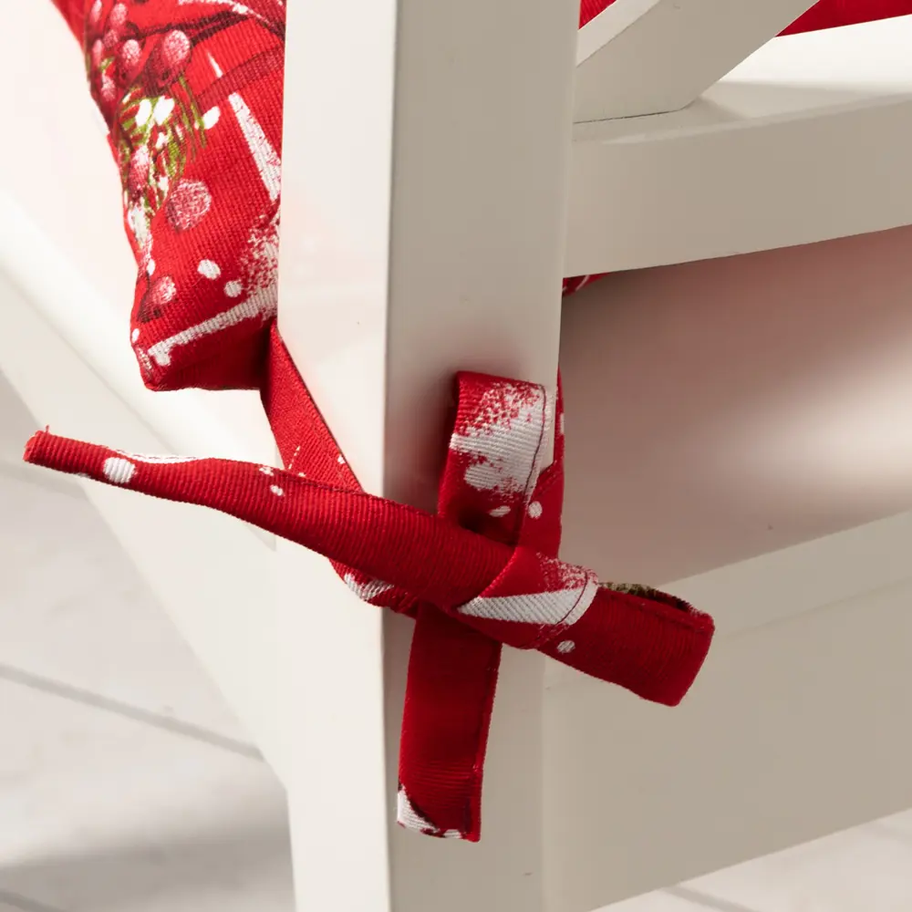 Подушка для стула "Джингл белл" 40x40 см цвет красный Altali STLM-2160870 - Вид №3