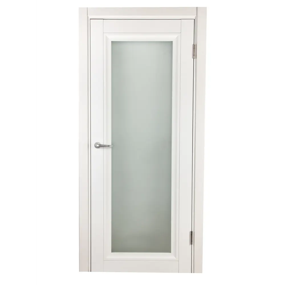 Дверь межкомнатная остекленная Нобиле пп белый 2100x700 мм с замком МАРИО РИОЛИ STLM-2157203 - Вид №2