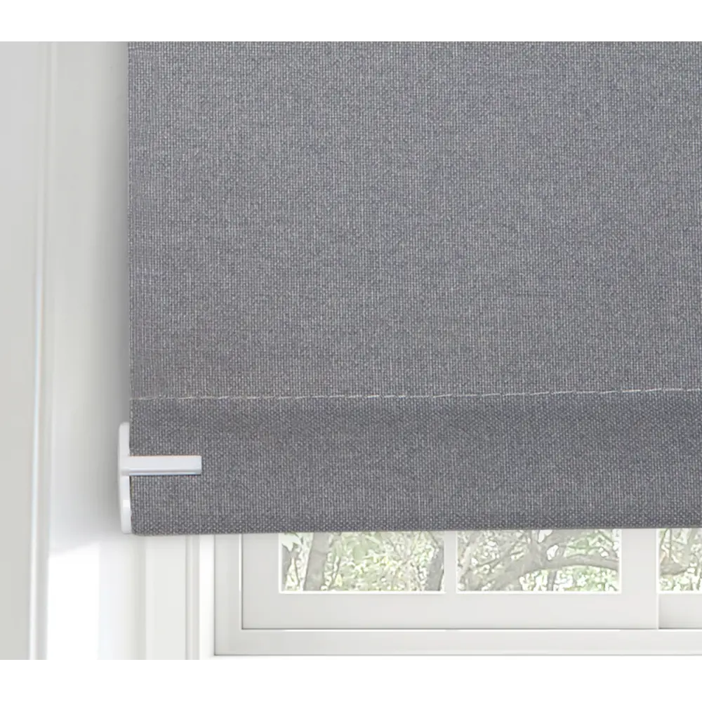 Рулонная штора KREAFORTA Karelia с полным затемнением, серая 160×175 см 89390217 STLM-1569274 - Вид №6