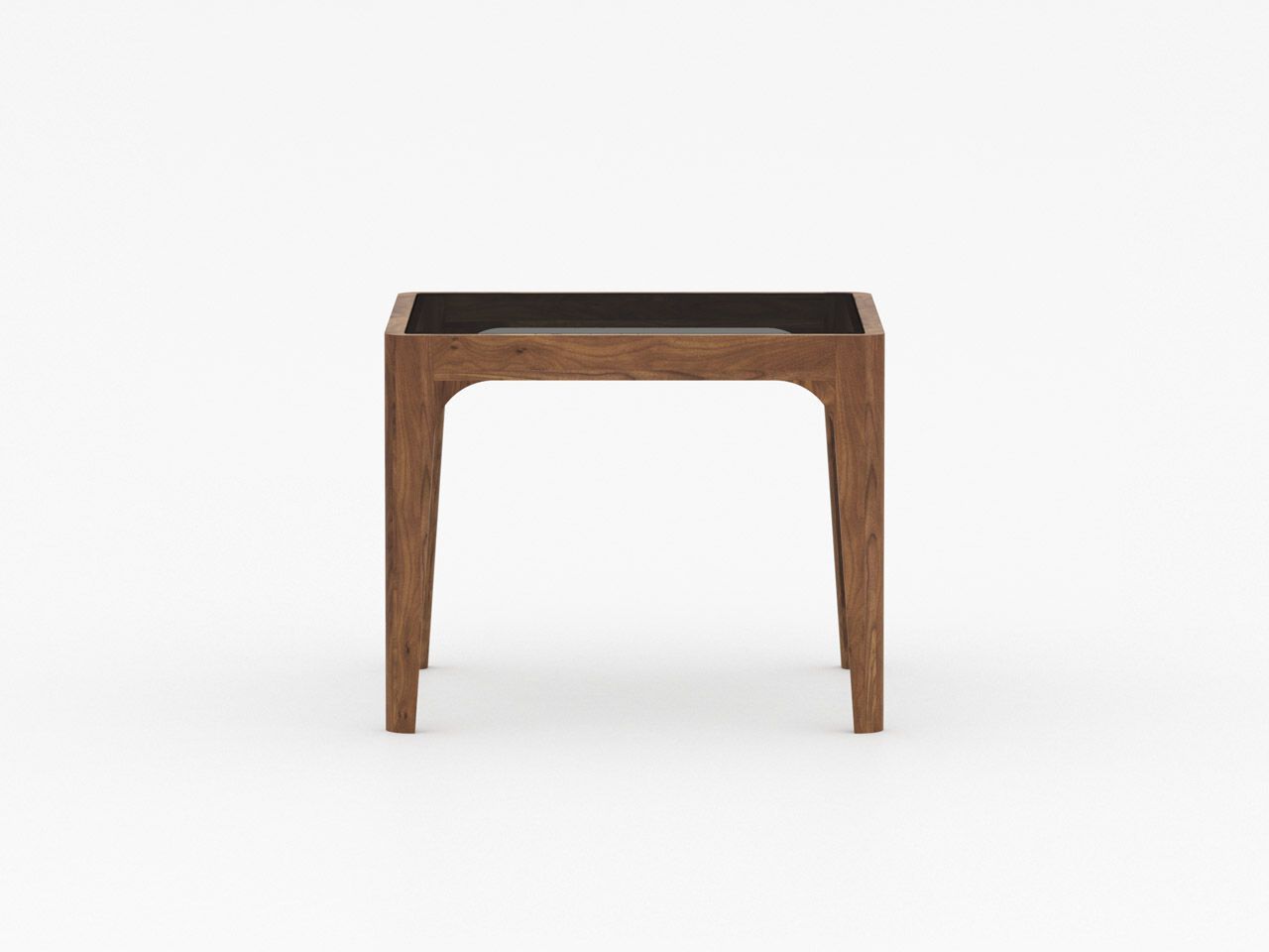 Квадратный деревянный и стеклянный журнальный столик Air Division Perry ARCH-00144771 - Вид №1