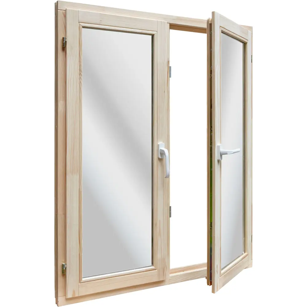 Окно деревянное однокамерное 116x97 см двустворчатое поворотное Santreyd STLM-2066255