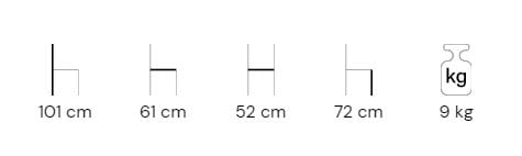 Высокий садовый стул со спинкой DRIGANI Slick ARCH-00085206 - Вид №1