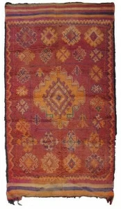 AFOLKI Прямоугольный шерстяной коврик с длинным ворсом Rehamna Taa128be