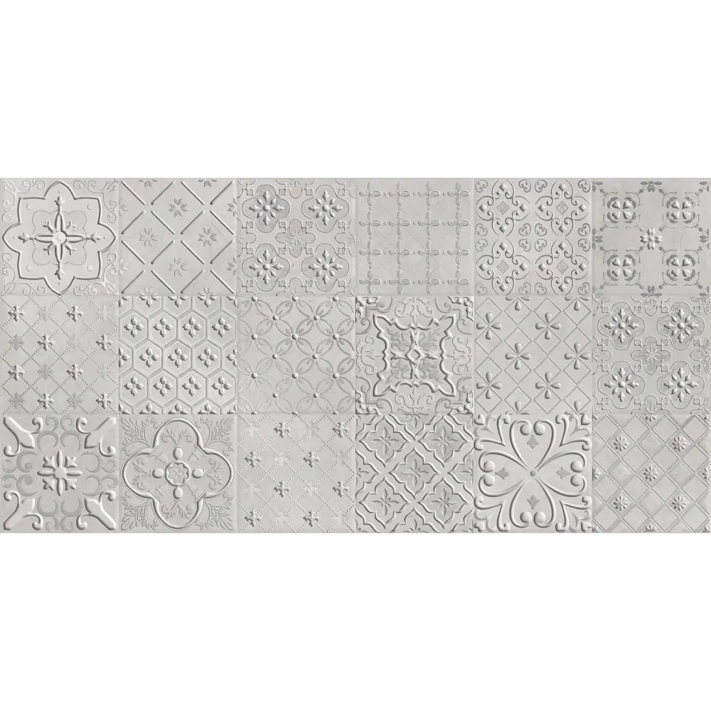 Декор настенный Azori Luce Collage Perla 31.5x63 см цвет серый 84735826 STLM-2195142 Kerlife