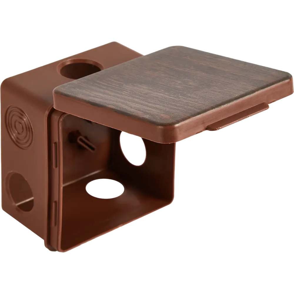 Распределительная коробка открытая TDM 80x80x50 мм 7 вводов IP54 цвет венге STLM-2044532 - Вид №2