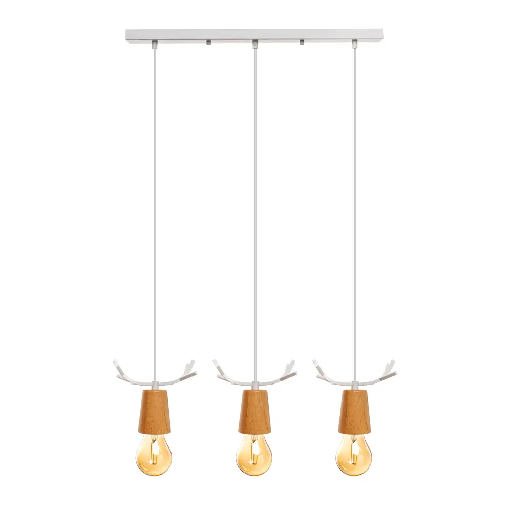 Светильник подвесной Lamplandia Antler White L1476, 1 лампа, 9 м², цвет белый STLM-2188946 - Вид №2