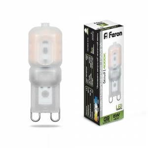 Лампа светодиодная Feron G9 5W 4000K LB-430 25637 FERON  00-3956486 Матовый