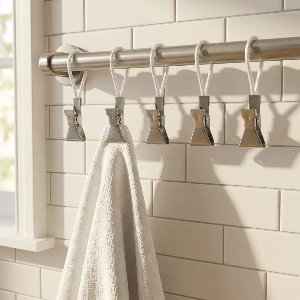 Набор крючков для полотенец KONSENSA металл цвет никель 5 шт STLM-2111178