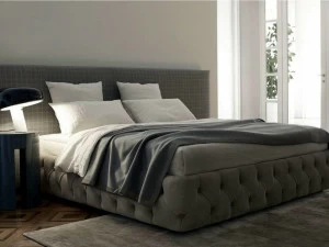 Meridiani Двуспальная кровать со съемным чехлом из ткани Edition tuyo