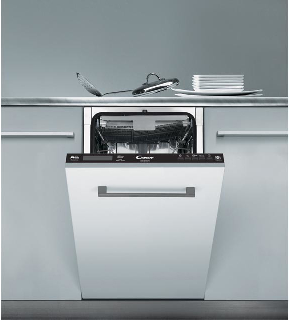 CDI 2D10473-07 Узкая, 82х44.86х57 см, 10 комплектов, 3-я корзина, 8 программ, 47 дб, digit интерфейс, таймер, расход 9 л, 1/2 загрузка, aqua stop Candy Santreyd 