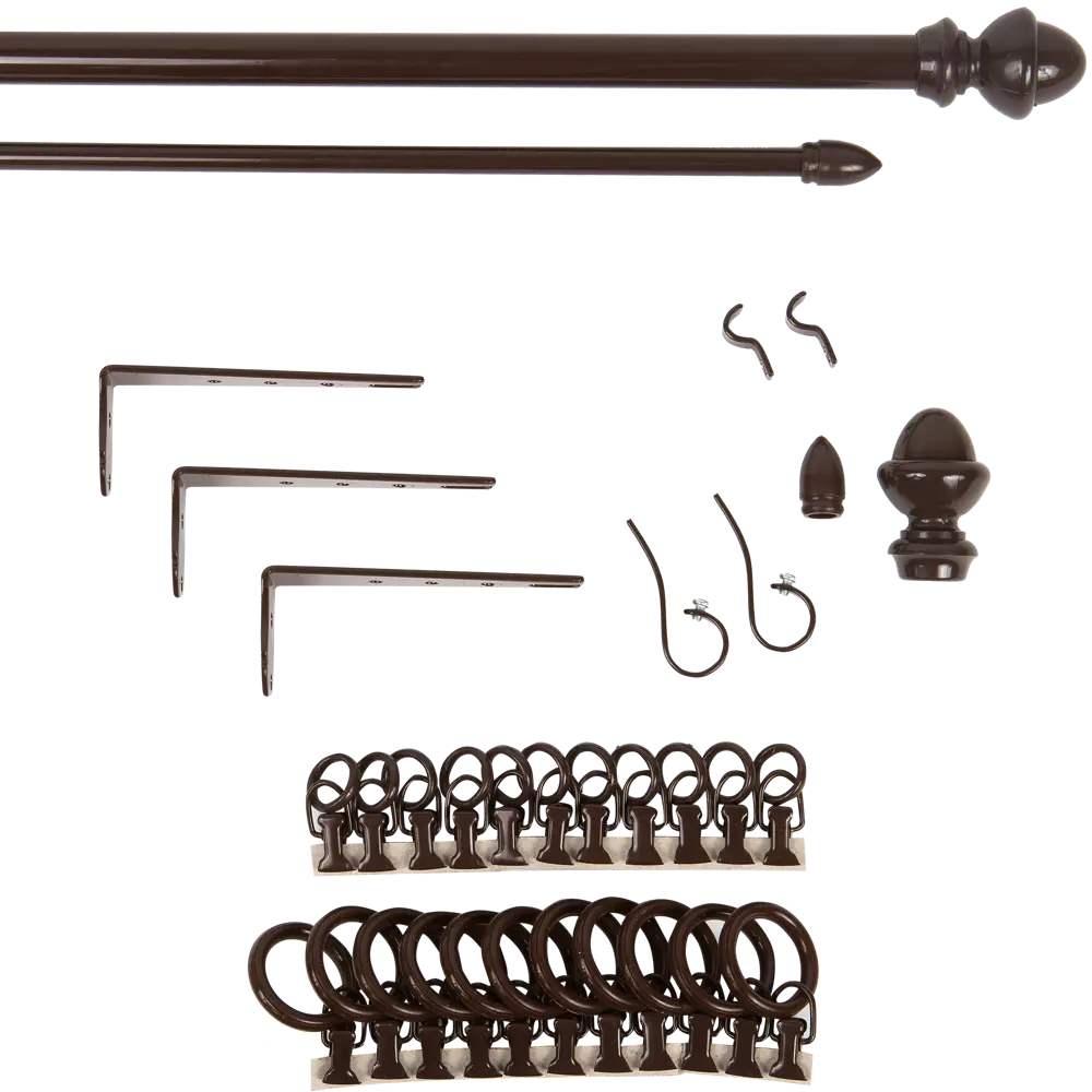 Карниз двухрядный Classic 300 см металл цвет коричневый АРТ-ДЕКОР STLM-2201549 - Вид №1