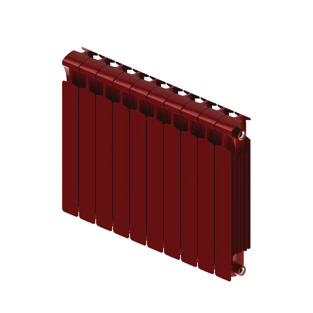Радиатор секционный Rifar Monolit M50010RAL3011 500/100 10 секций боковое подключение биметалл бордо 82560813 STLM-2142923 - Вид №1