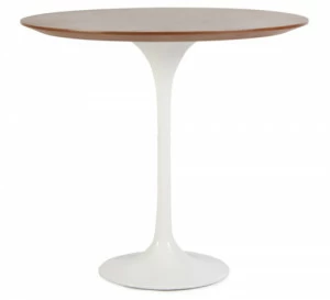 Обеденный стол круглый 90 см орех Eero Saarinen Style Tulip Table SOHO DESIGN  00-3886252 Бежевый;белый