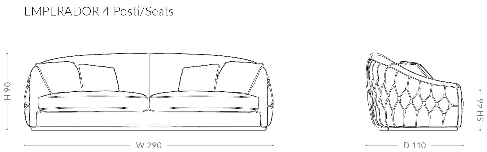 Бархатный диван BRUNO ZAMPA EMPERADOR ARCH-00148389 - Вид №6