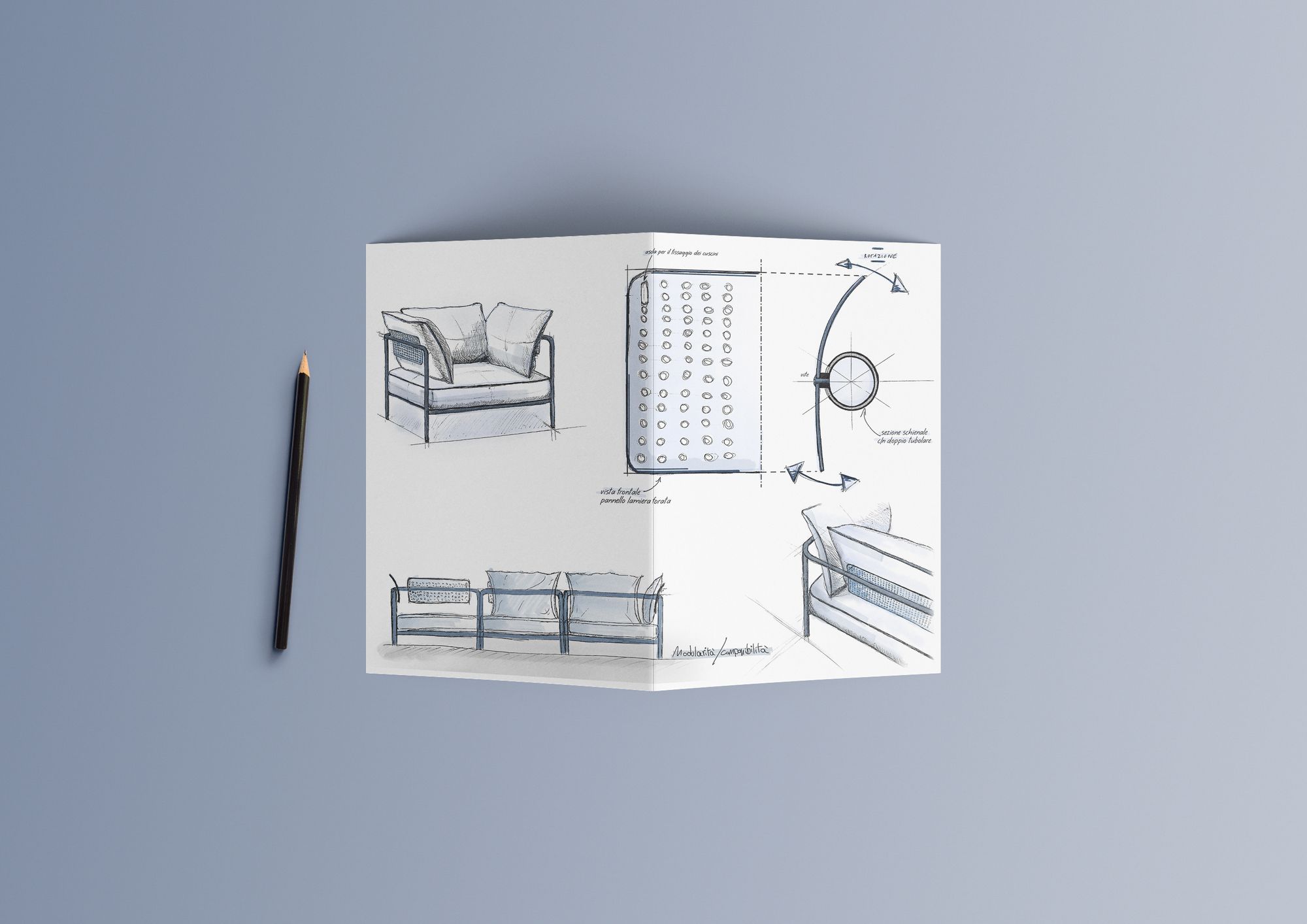 Модульное садовое кресло из стали и ткани S-CAB лоскут ARCH-00083976 - Вид №20