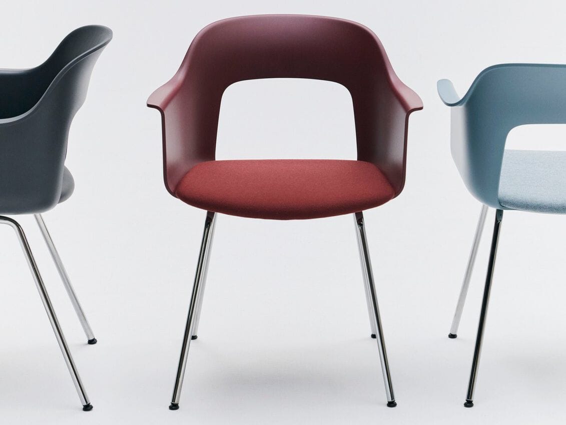 Полипропиленовый стул с подлокотниками с открытой спинкой Hay макет ARCH-00062765 - Вид №38