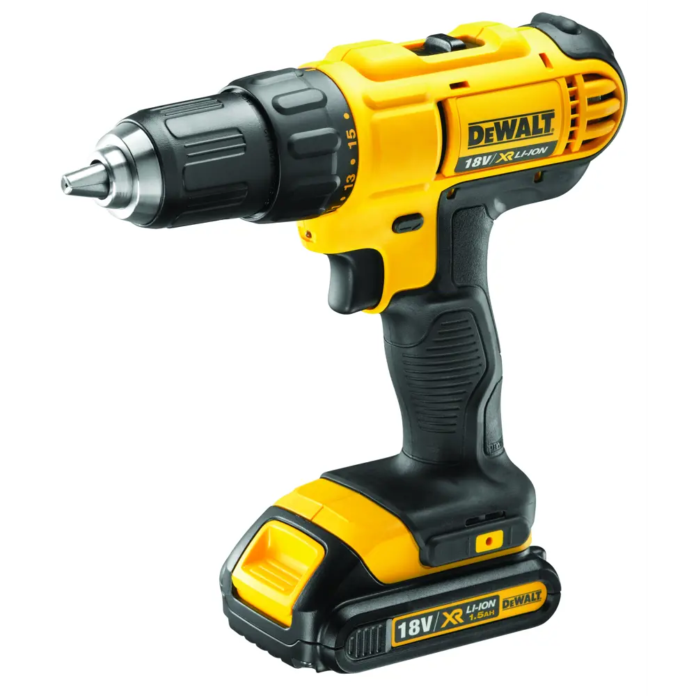 Дрель-шуруповерт аккумуляторная DeWalt DCD771S2, 18 В Li-ion 2х1.5 Ач STLM-2066953 - Вид №1