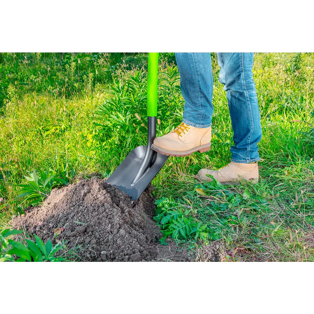 Лопата совковая Verto 132 см сталь с черенком и ручкой 84309312 STLM-2208613 Santreyd  - Вид №1