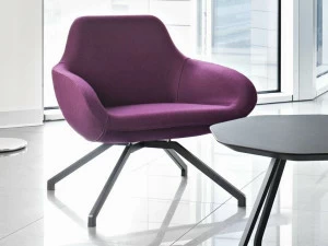 ALMA DESIGN Кресло из ткани с фиксированной или поворотной стальной основой X big