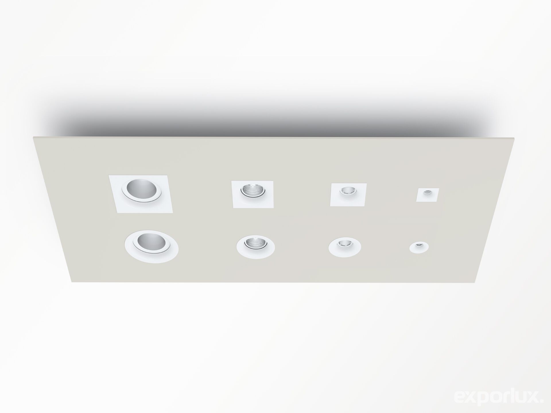 Круглый утопленный алюминиевый потолочный светильник Exporlux OUTSIDER EN ARCH-00020378 - Вид №1