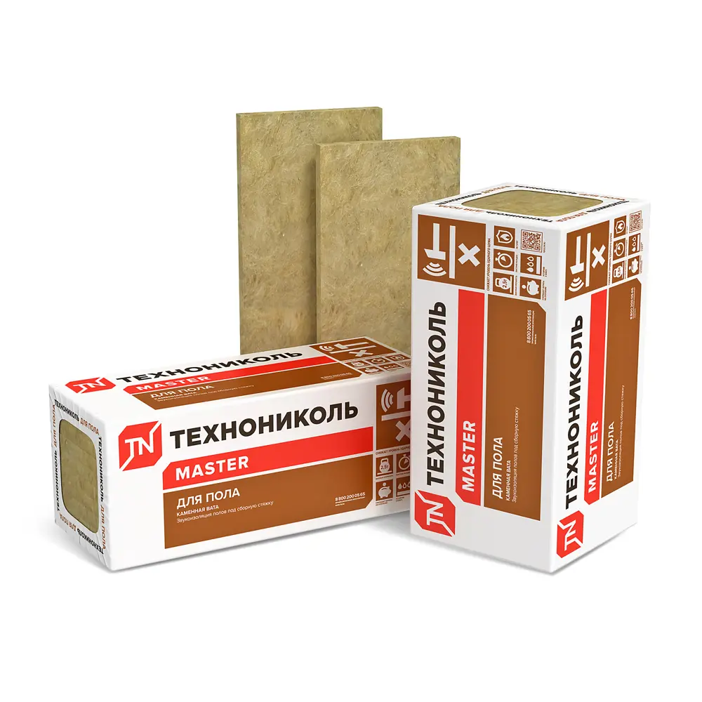 Звукоизоляция Технониколь для пола 50 мм 6 шт 600x1200 мм 4.32 м² STLM-2206053