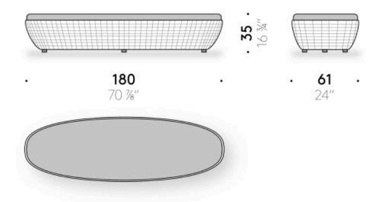 Садовая скамейка из ПВХ DE PADOVA Afternoons ARCH-00135906 - Вид №2