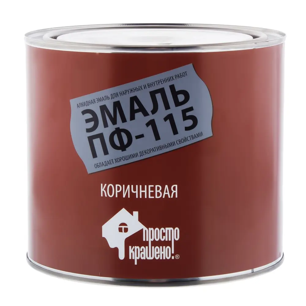 Эмаль ПФ-115 Простокрашено цвет коричневый 1.9 кг 13315423 STLM-2035930 