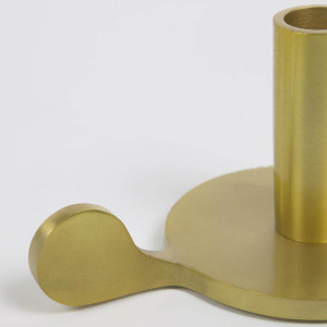 109386 Adabella set of 2 gold-coloured aluminium candle holders 6 cm and 8 cm La Forma