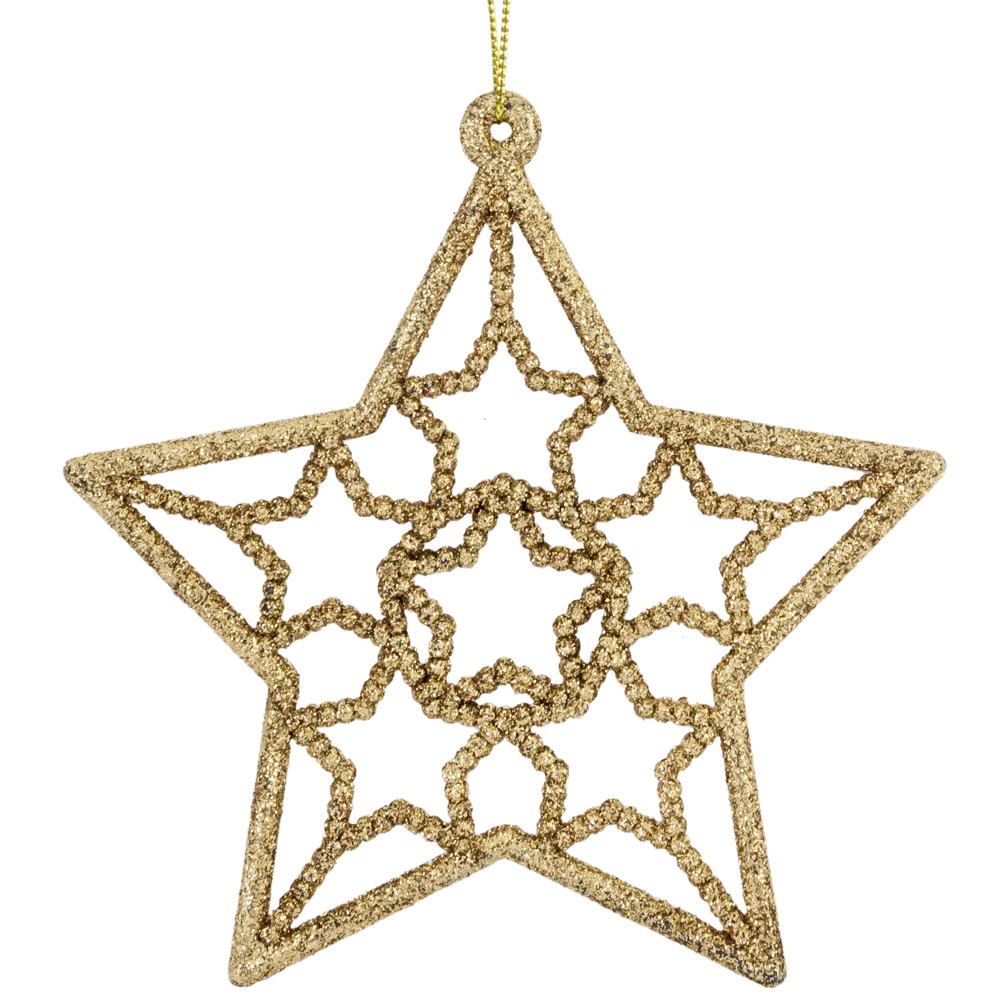 85156513 Елочная игрушка «Звезда» 13 см глиттер золотой STLM-0950888 Santreyd  - Вид №1