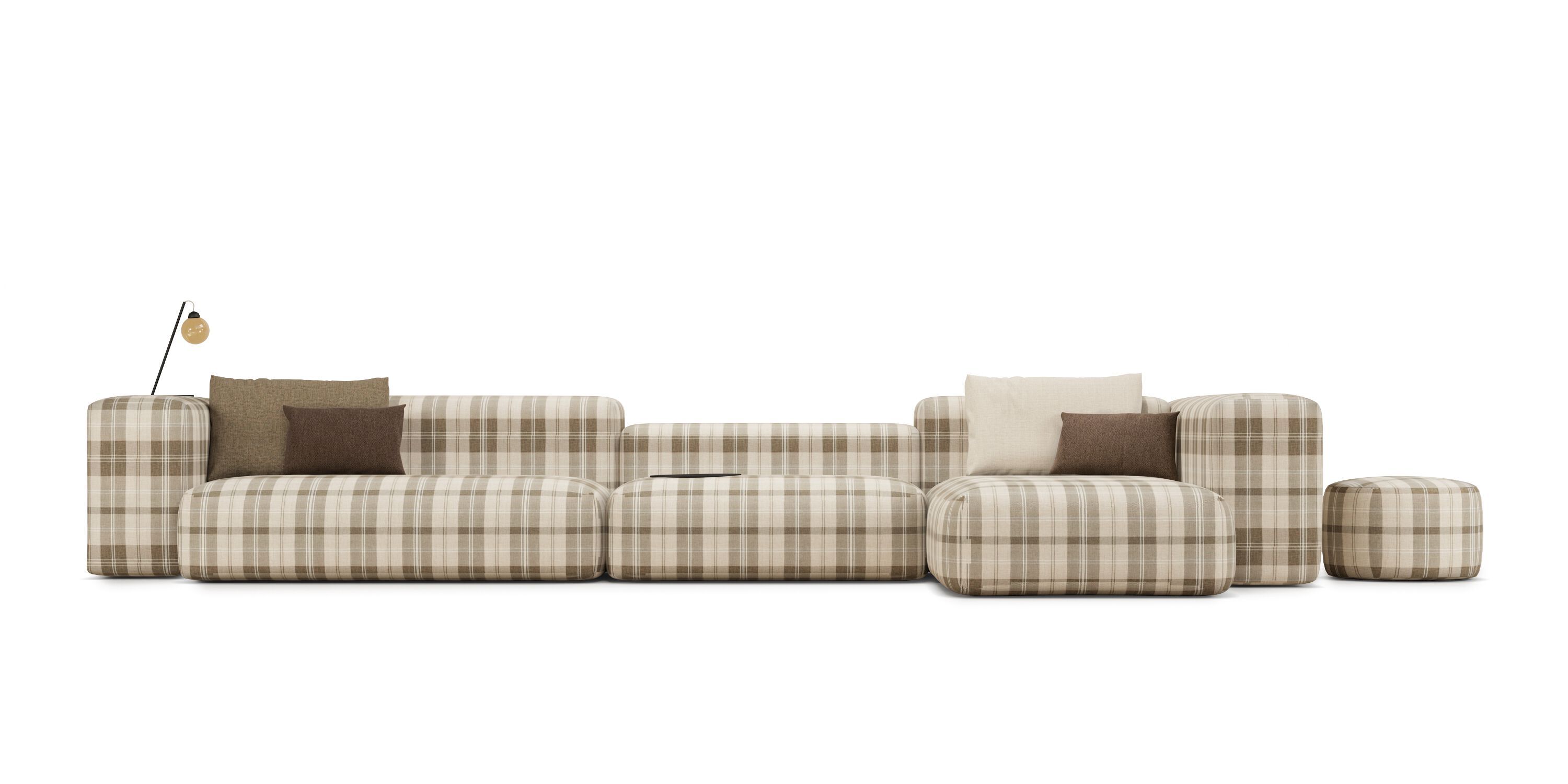 Тканевый диван с полуостровом HANNABI MODEL NO.08 ARCH-00030620 - Вид №1