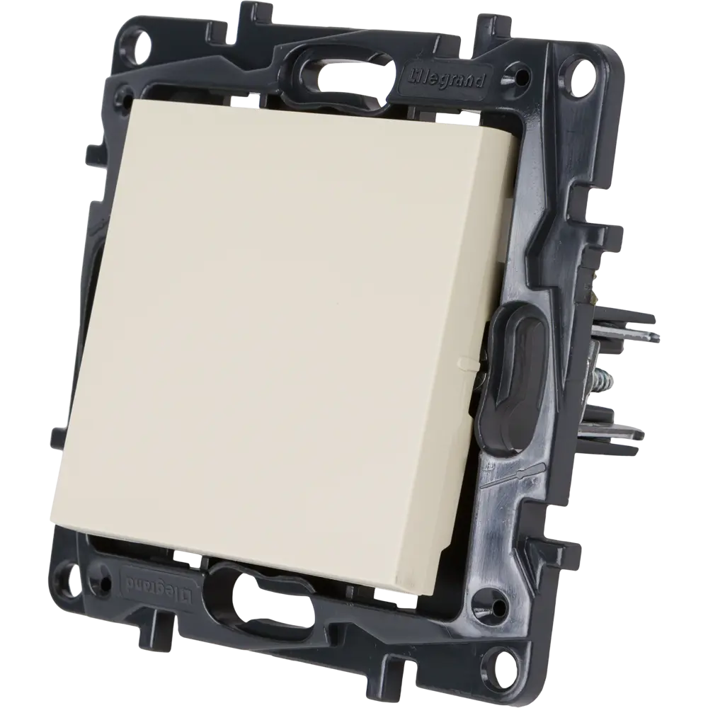 Выключатель встраиваемый 1 клавиша Legrand Structura 10А 250В безвинтовые зажимы слоновая кость STLM-2152803 - Вид №2