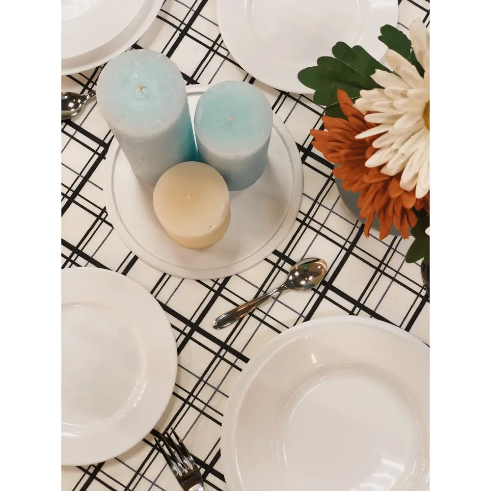 Скатерть 145x180 см, цвет чёрный/белый Santreyd STLM-2020132 - Вид №5