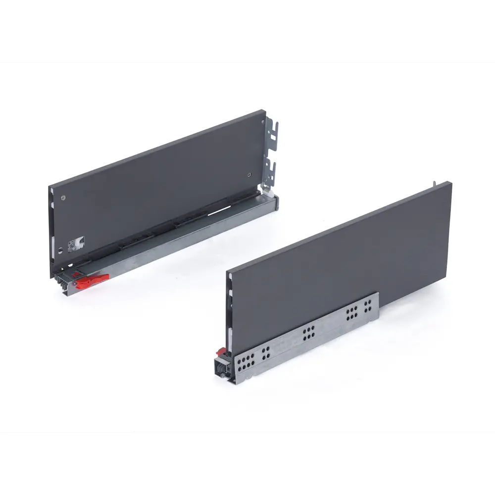 Комплект роликовых направляющих Flowbox h144 500 мм, сталь, цвет антрацит 85441387 STLM-2090312 Santreyd 