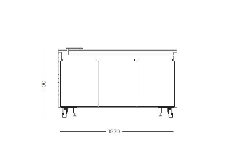 Отдельно стоящая уличная кухня Foster набор ARCH-00137205 - Вид №3