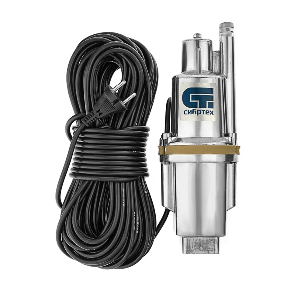 Насос садовый вибрационный Сибртех СВН300-10 высота подъема 75м кабель 10м 1200л/час STLM-2136546 - Вид №1