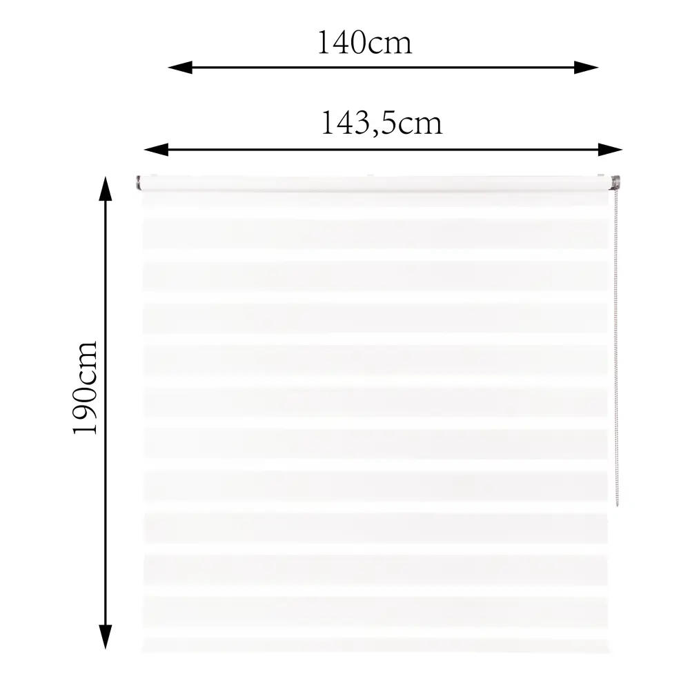 Штора рулонная день-ночь Inspire Siberia 140x190 см белая White 0 STLM-2112735 - Вид №7