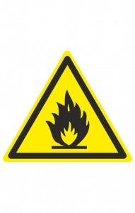 68179 Знак "Пожароопасно. Легковоспламеняющиеся вещества"  Предупреждающие знаки размер 150 х 150 мм