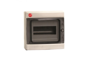 15146857 Настенный щиток ЩРн-П-8 прозрачная дверь IP65 серый 85608 DKC