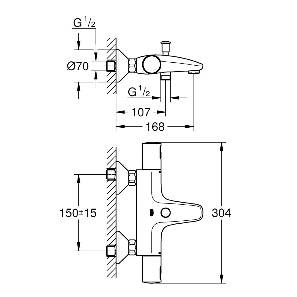 Термостат для ванны Grohe Precision Start 34598000 STLM-2100251 - Вид №9