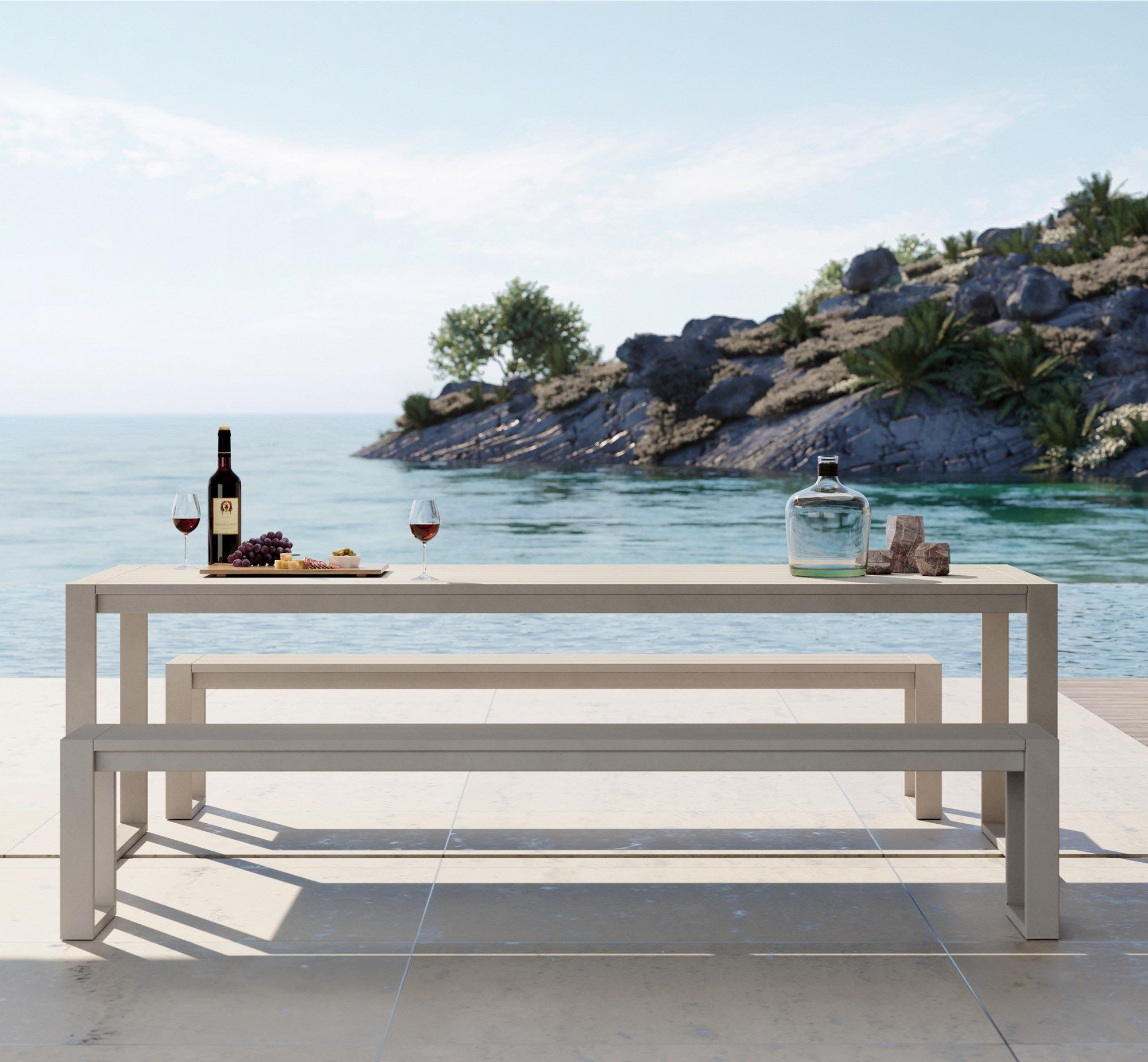 Прямоугольный алюминиевый стол с порошковым покрытием Case Eos ARCH-00051000 - Вид №6