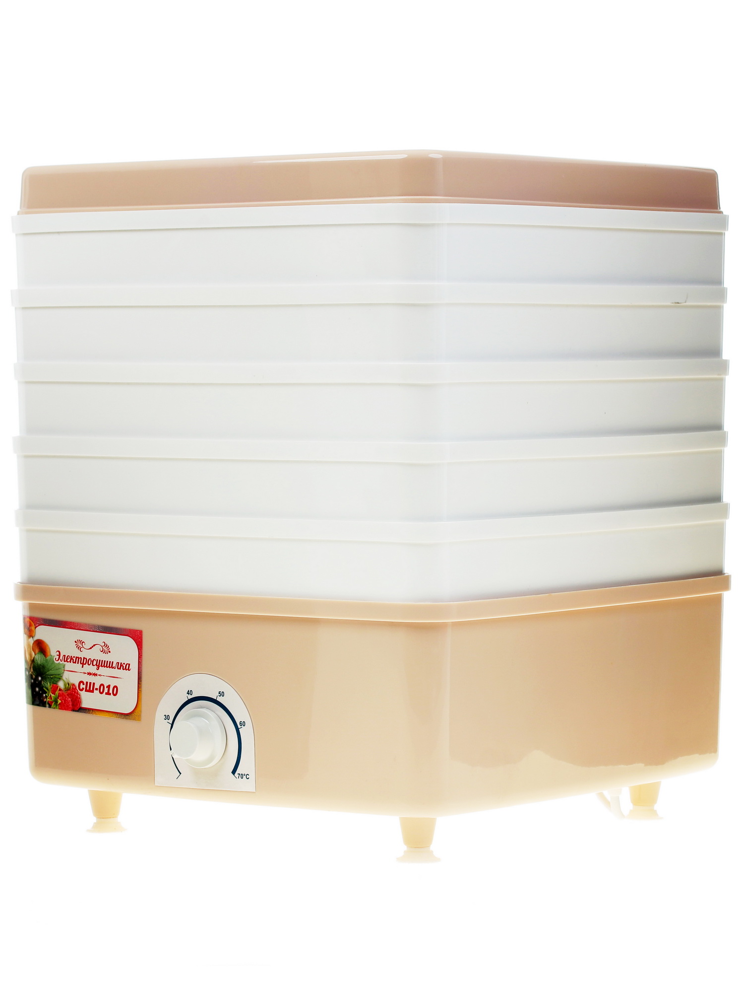 1088122 Сушилка для овощей и фруктов Дива Люкс СШ-010 бежевый РОТОР STDN-0118854 - Вид №2
