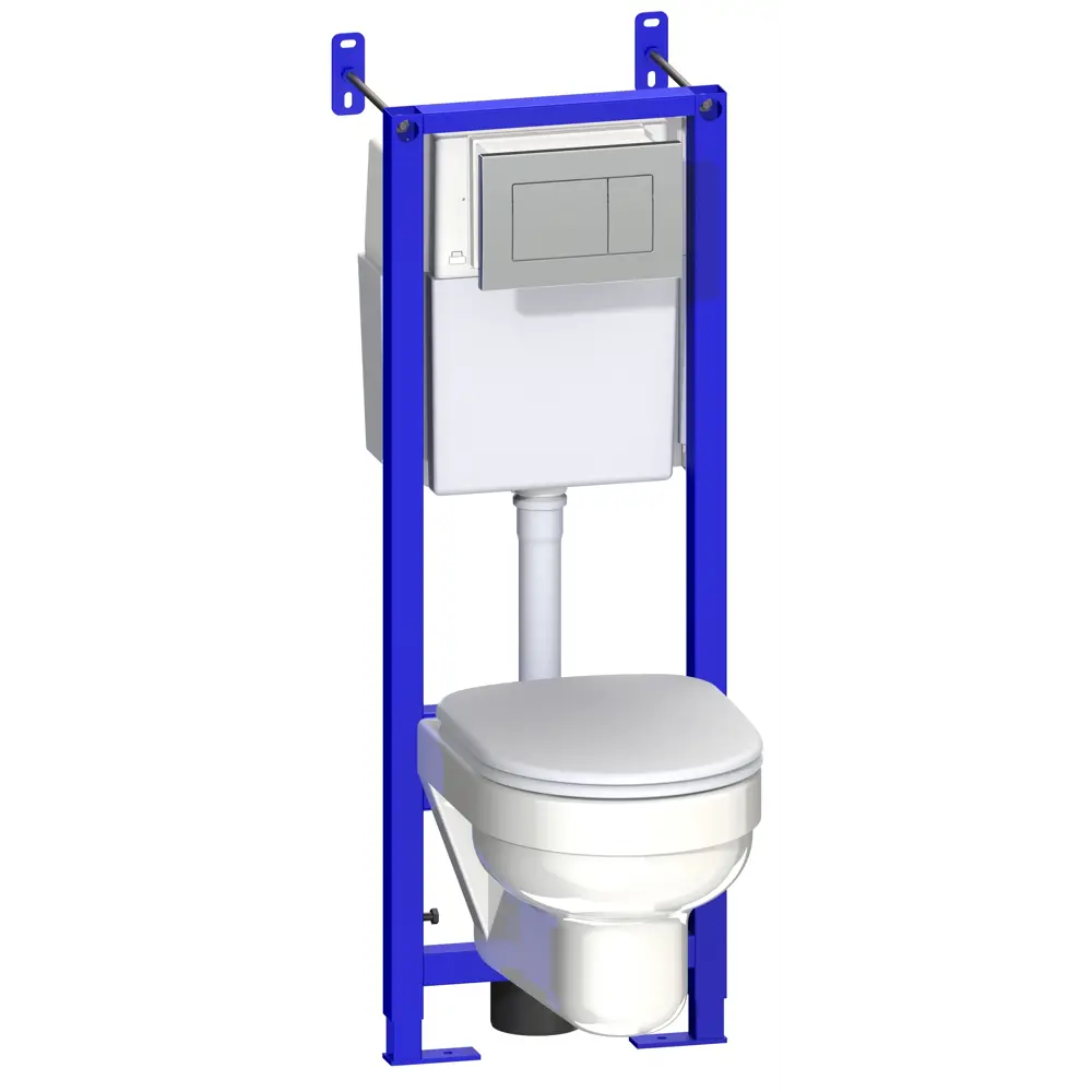 Инсталляция Уклад СИ 01.04.54.00.6 для подвесного унитаза с кнопкой цвет синий Santreyd STLM-2032794 - Вид №1