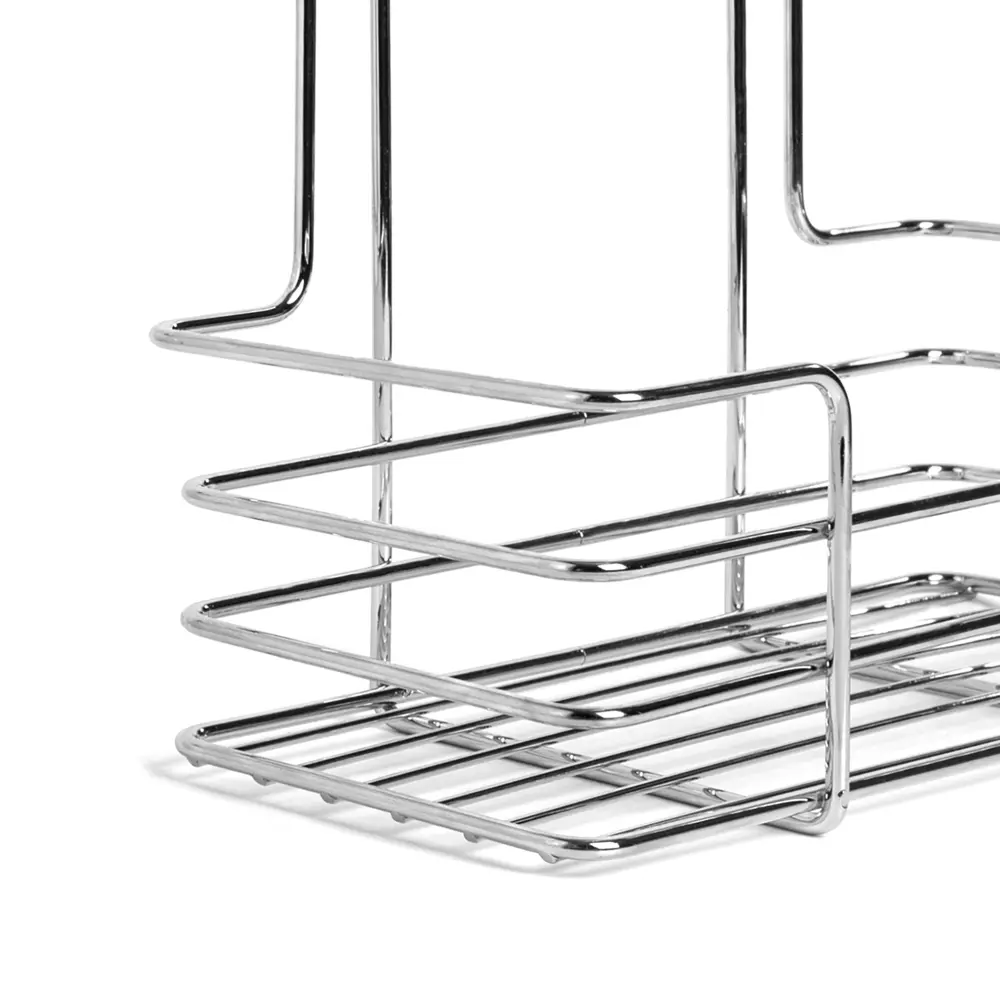 Полка для ванной комнаты 21х28х36 см цвет хром ЧМЗ Новые горизонты STLM-2155496 - Вид №2