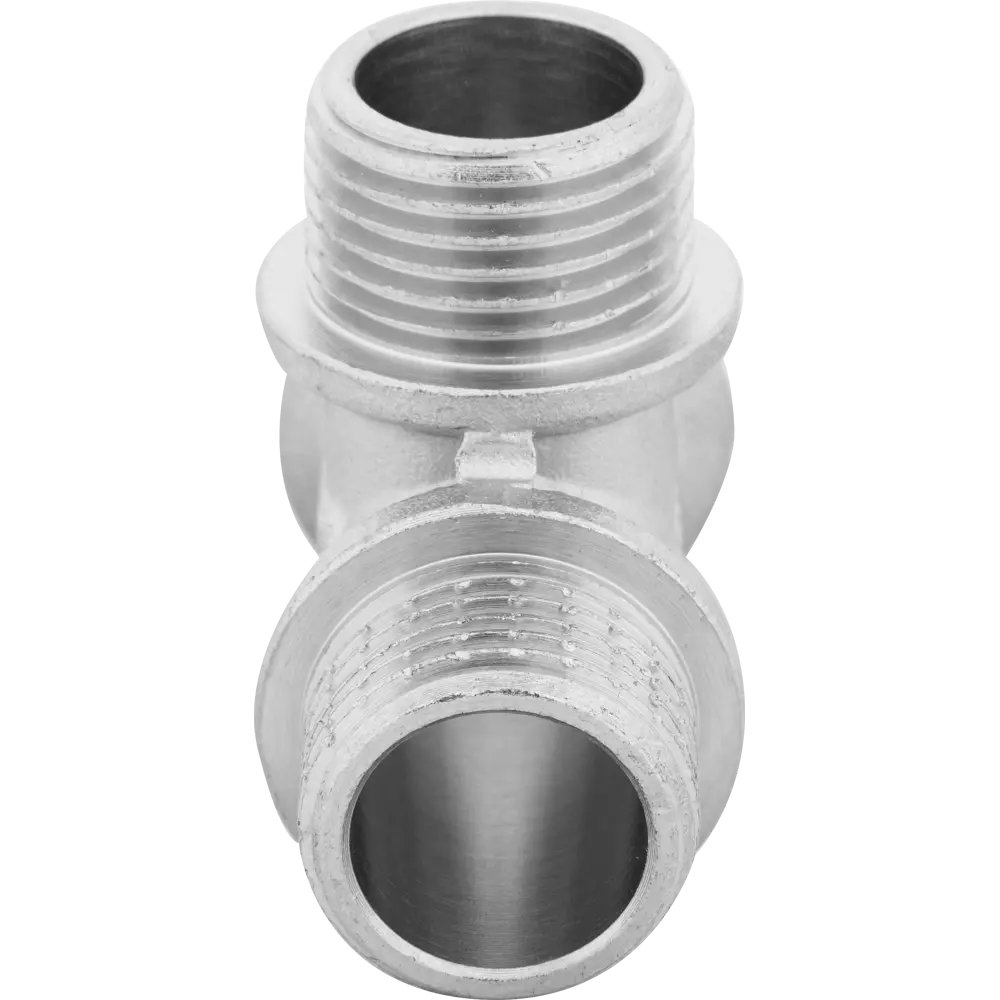 Тройник, наружная резьба, 1/2" мм, никелированная латунь Valtec STLM-2052590 - Вид №3